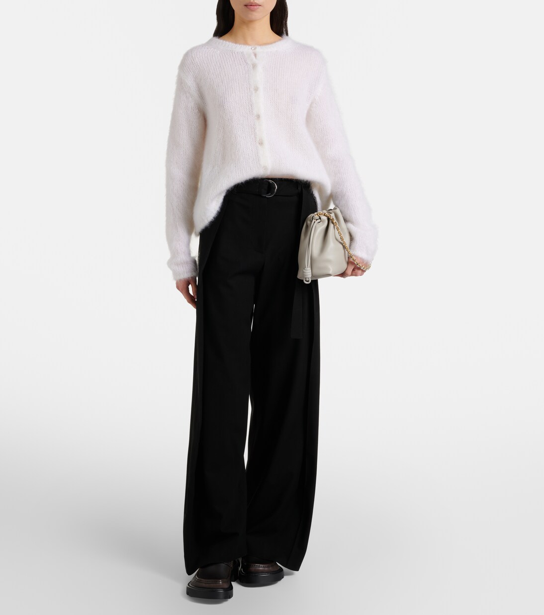 Belted wool wide-leg pants | Loewe