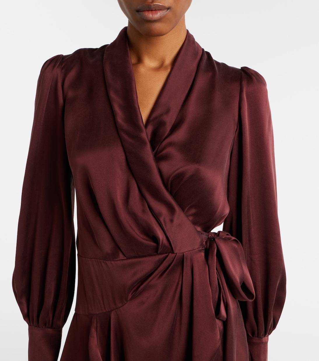 Silk satin wrap dress | Zimmermann