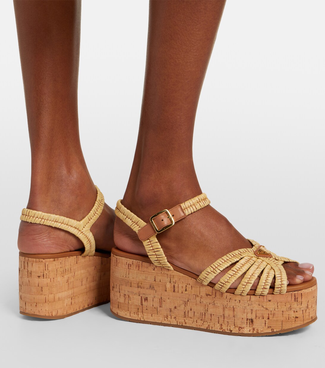 Crochet wedge sandals | Prada