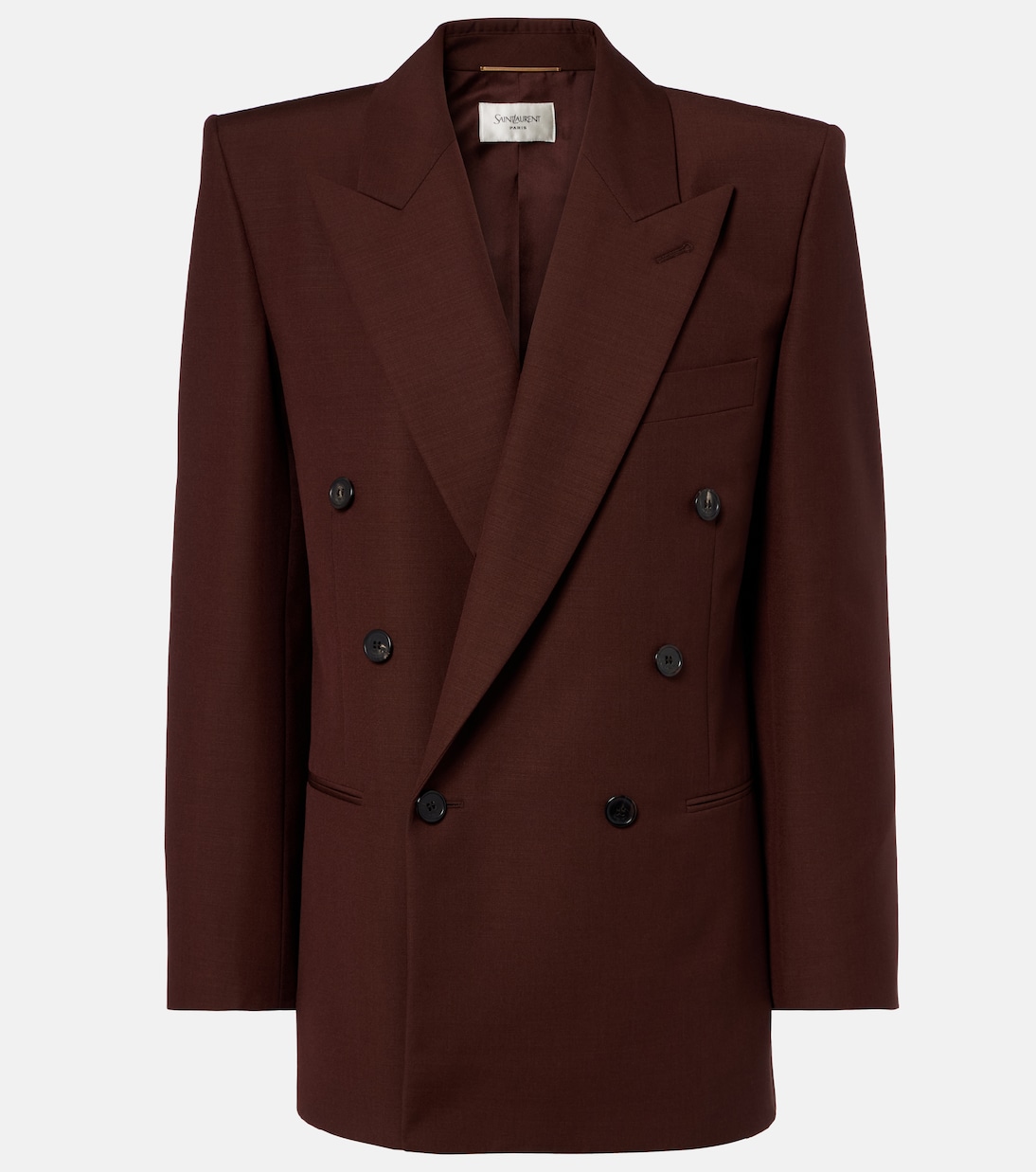 Double-breasted wool and mohair blazer | Saint Laurent