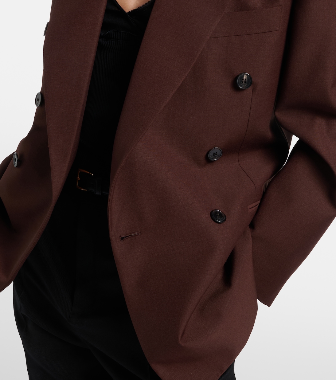 Double-breasted wool and mohair blazer | Saint Laurent