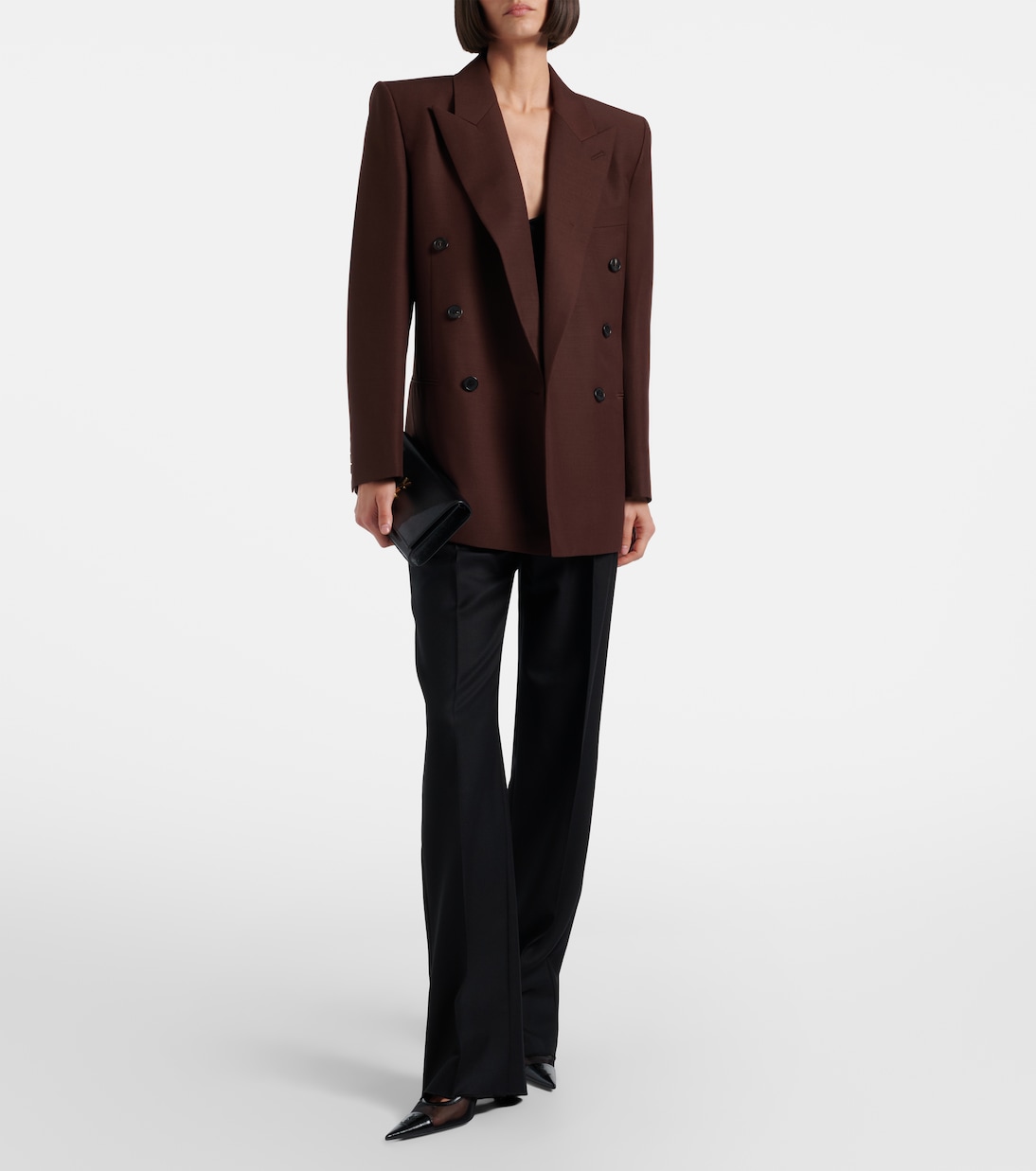 Double-breasted wool and mohair blazer | Saint Laurent