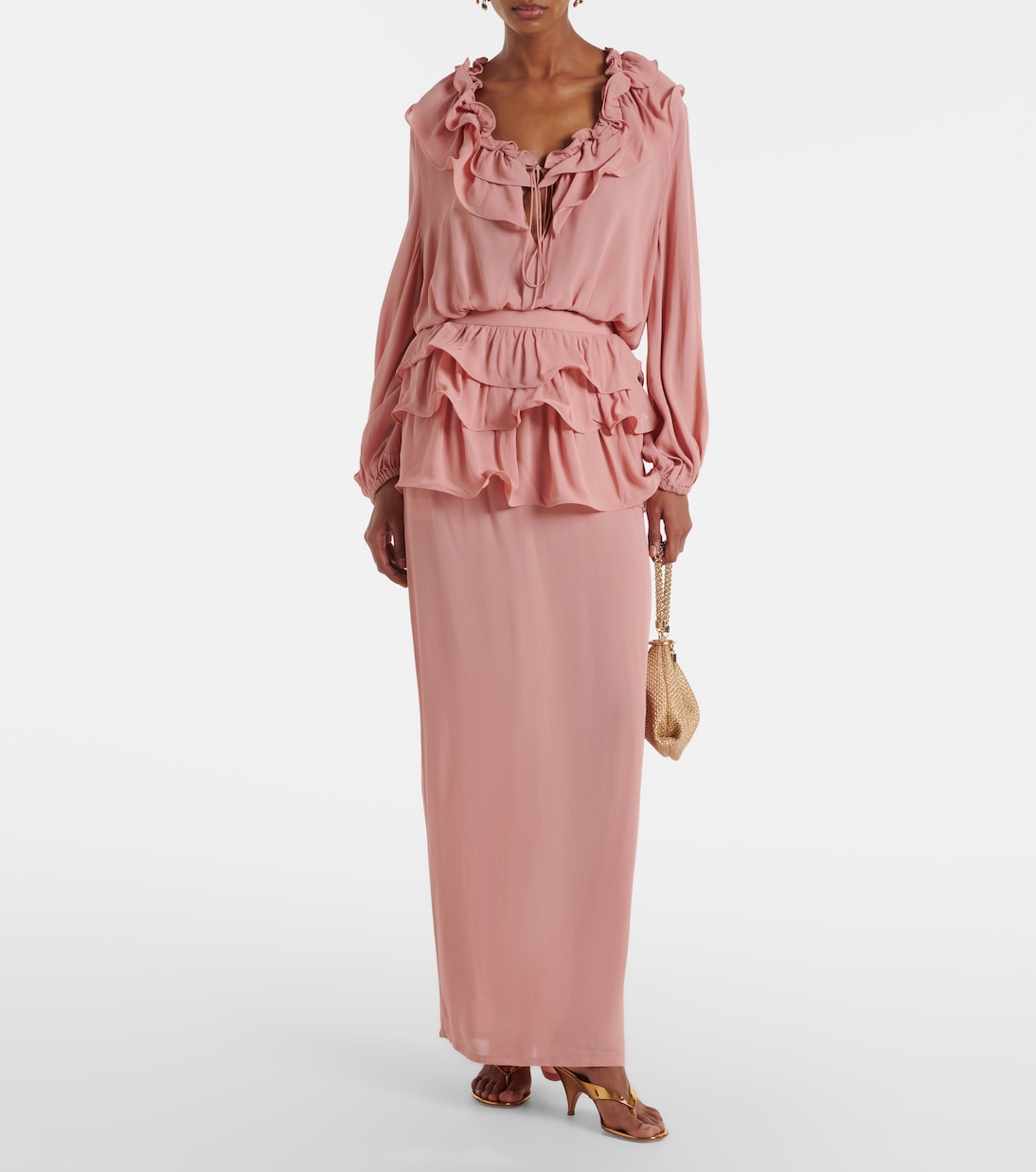 Crop top à volants | Adriana Degreas