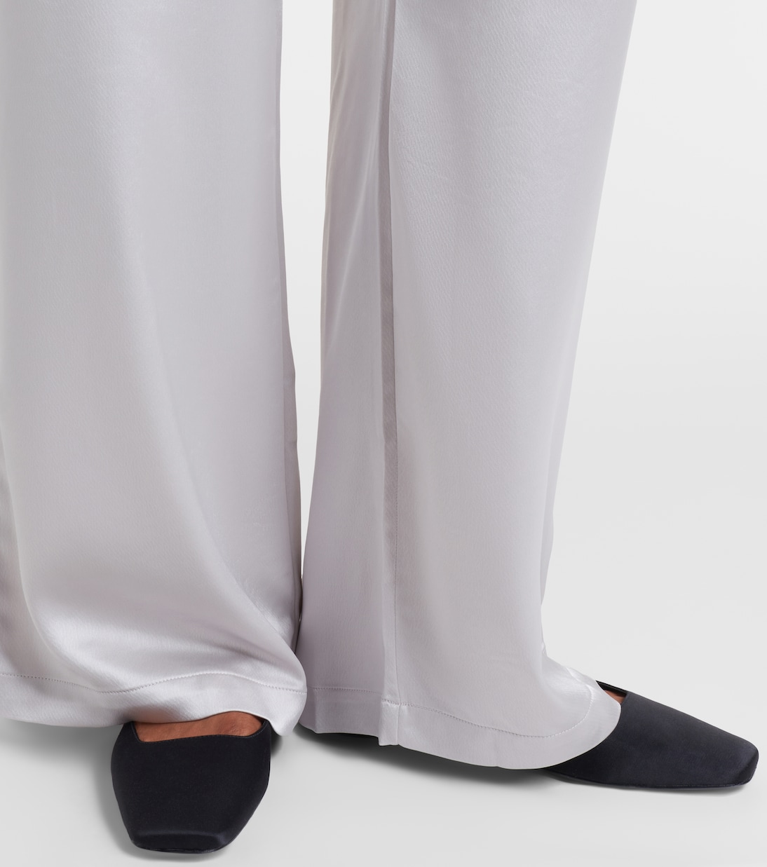 Barb satin wide-leg pants | Leset