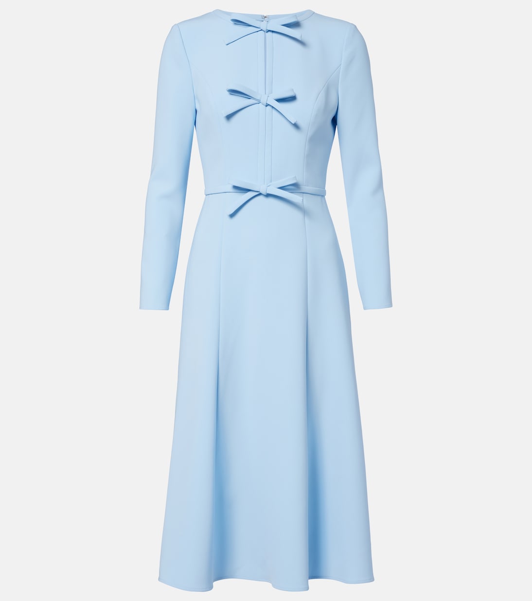 Bow-detail crêpe midi dress | Carolina Herrera