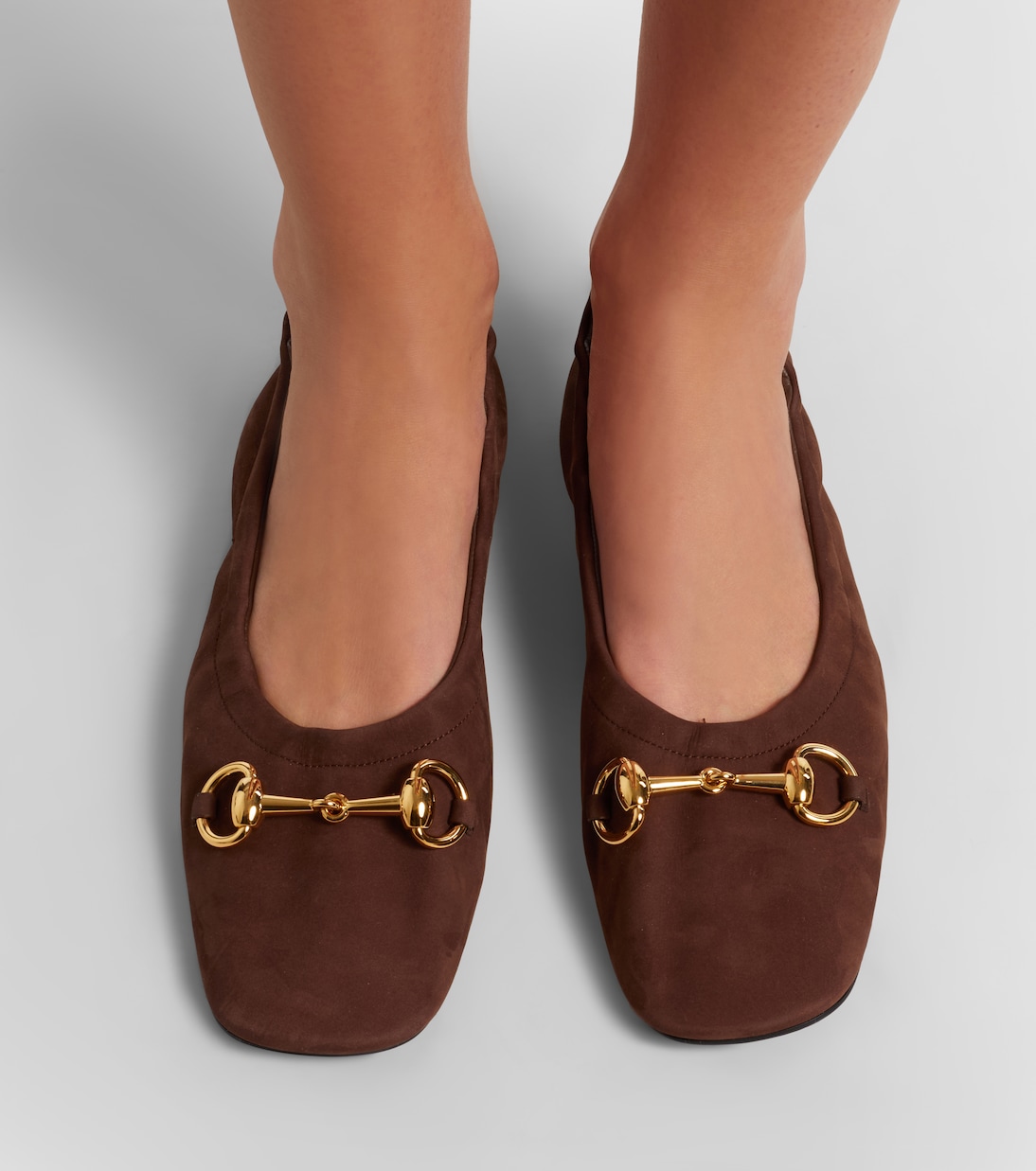 Horsebit leather ballet flats | Gucci