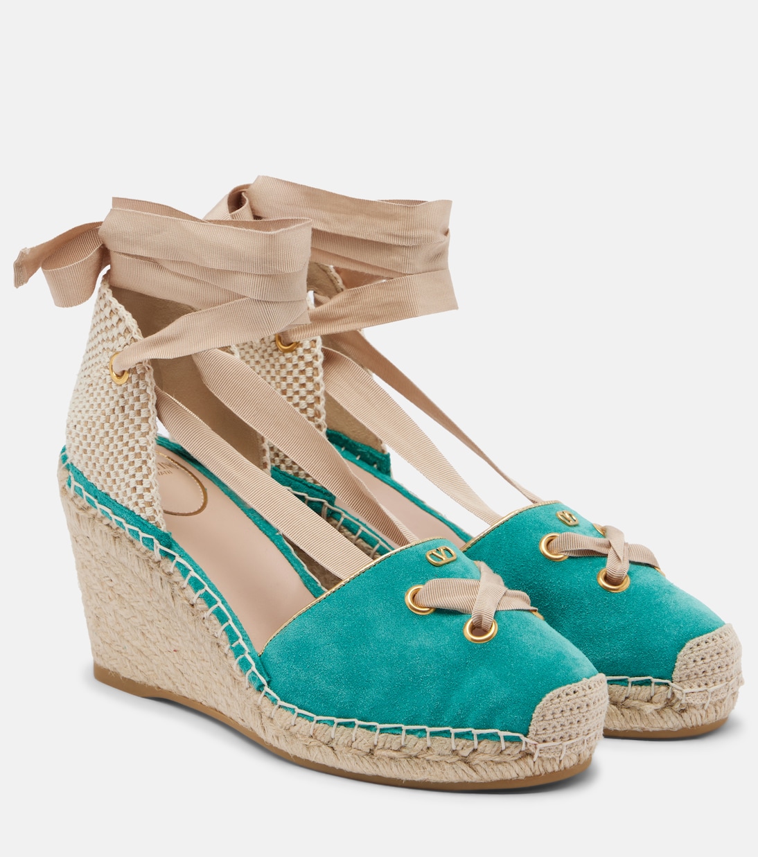Resort suede espadrille wedges | Valentino Garavani