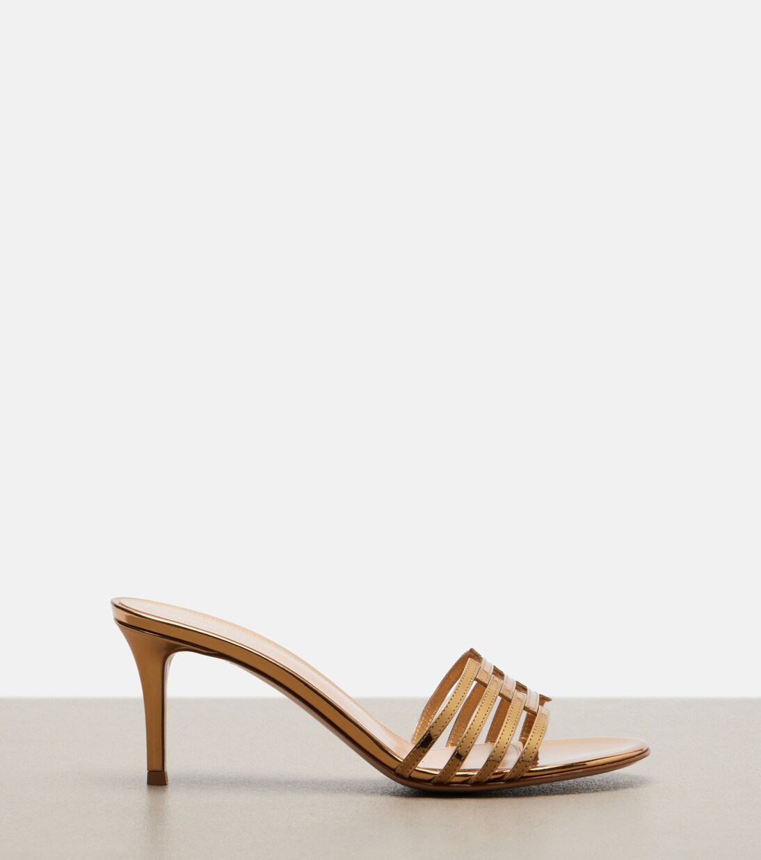 Metallic leather mules | Gianvito Rossi