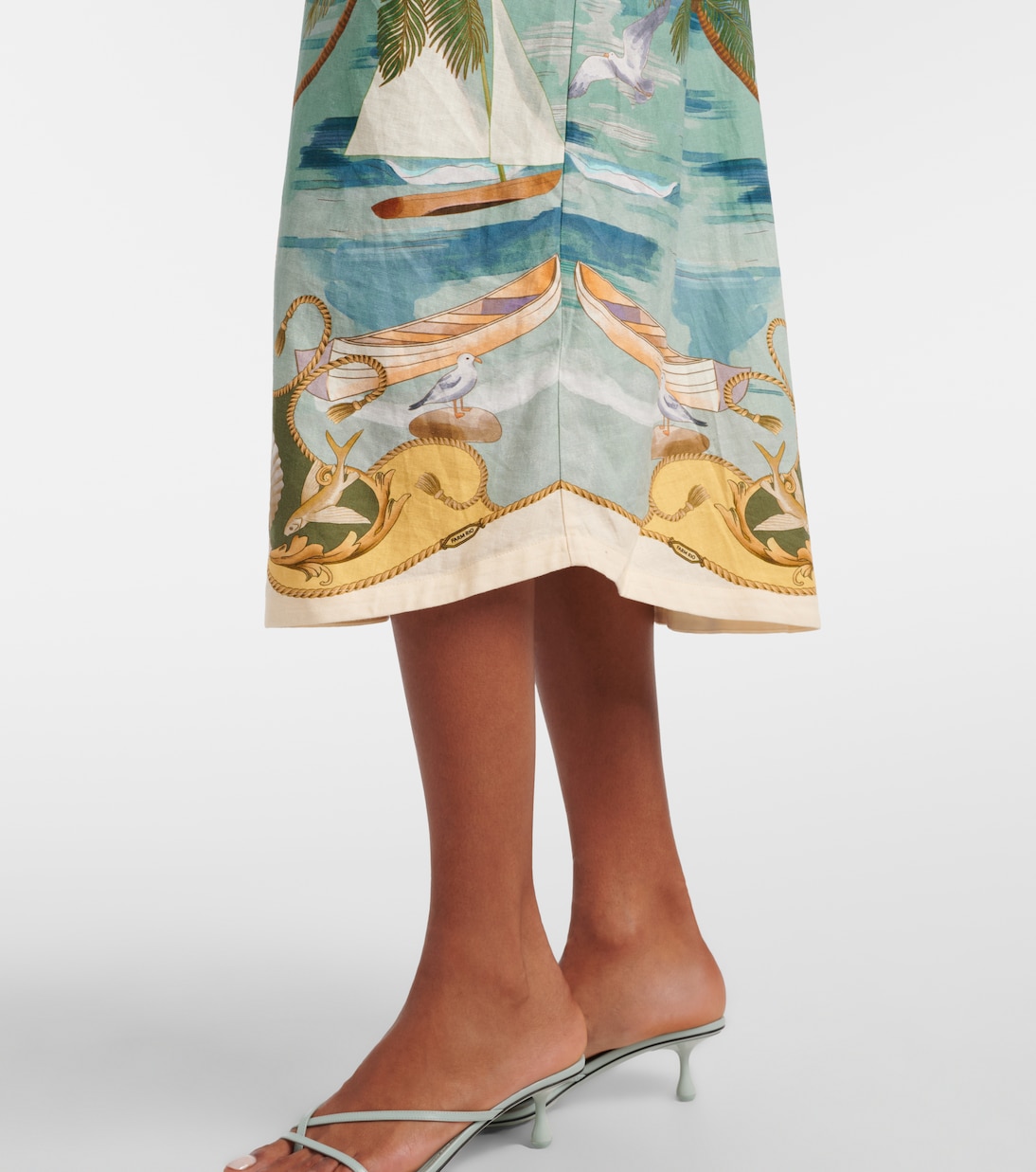 Abito chemisier Royal Sea in misto lino | Farm Rio