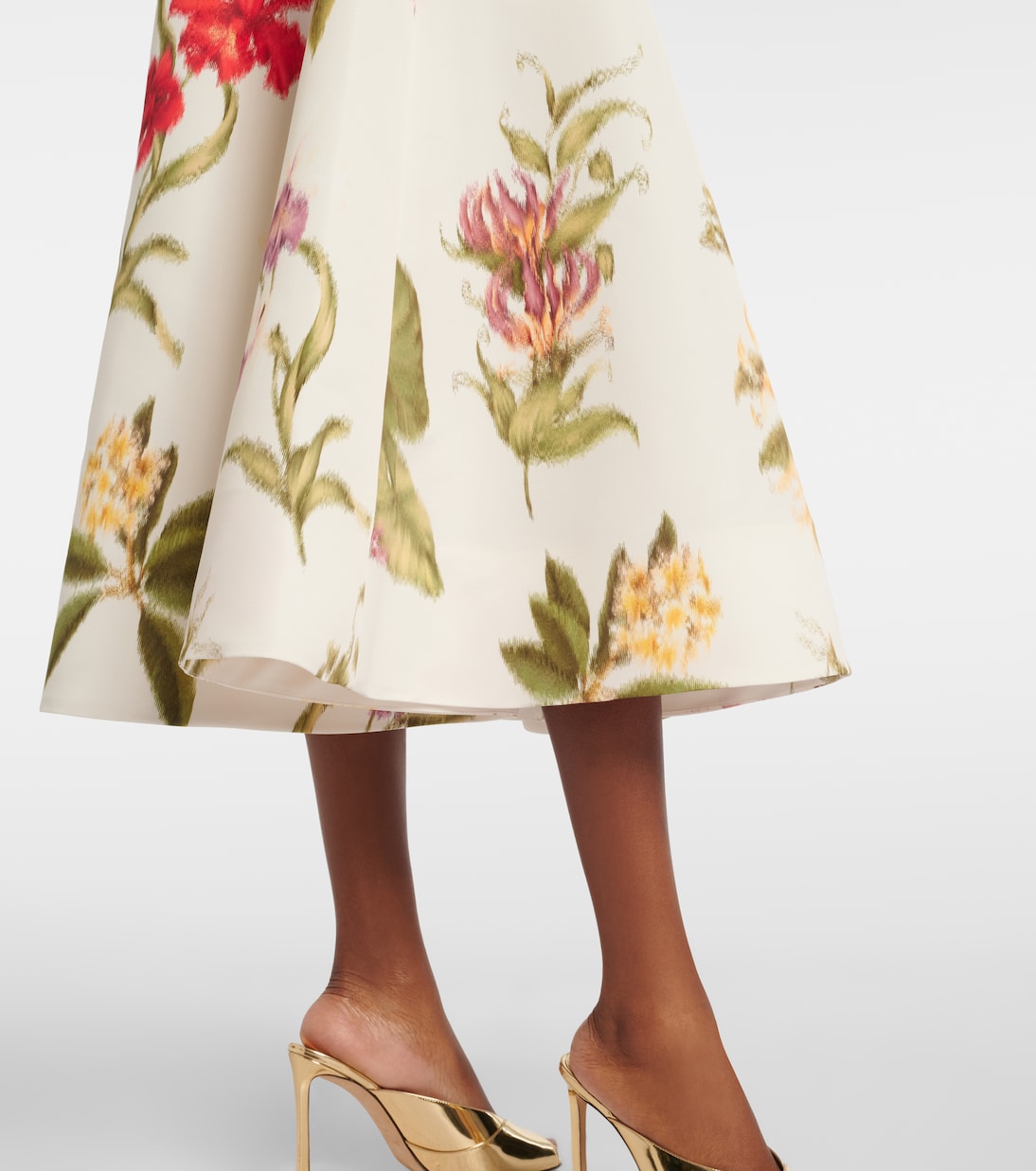 Belted floral faille cocktail dress | Oscar de la Renta