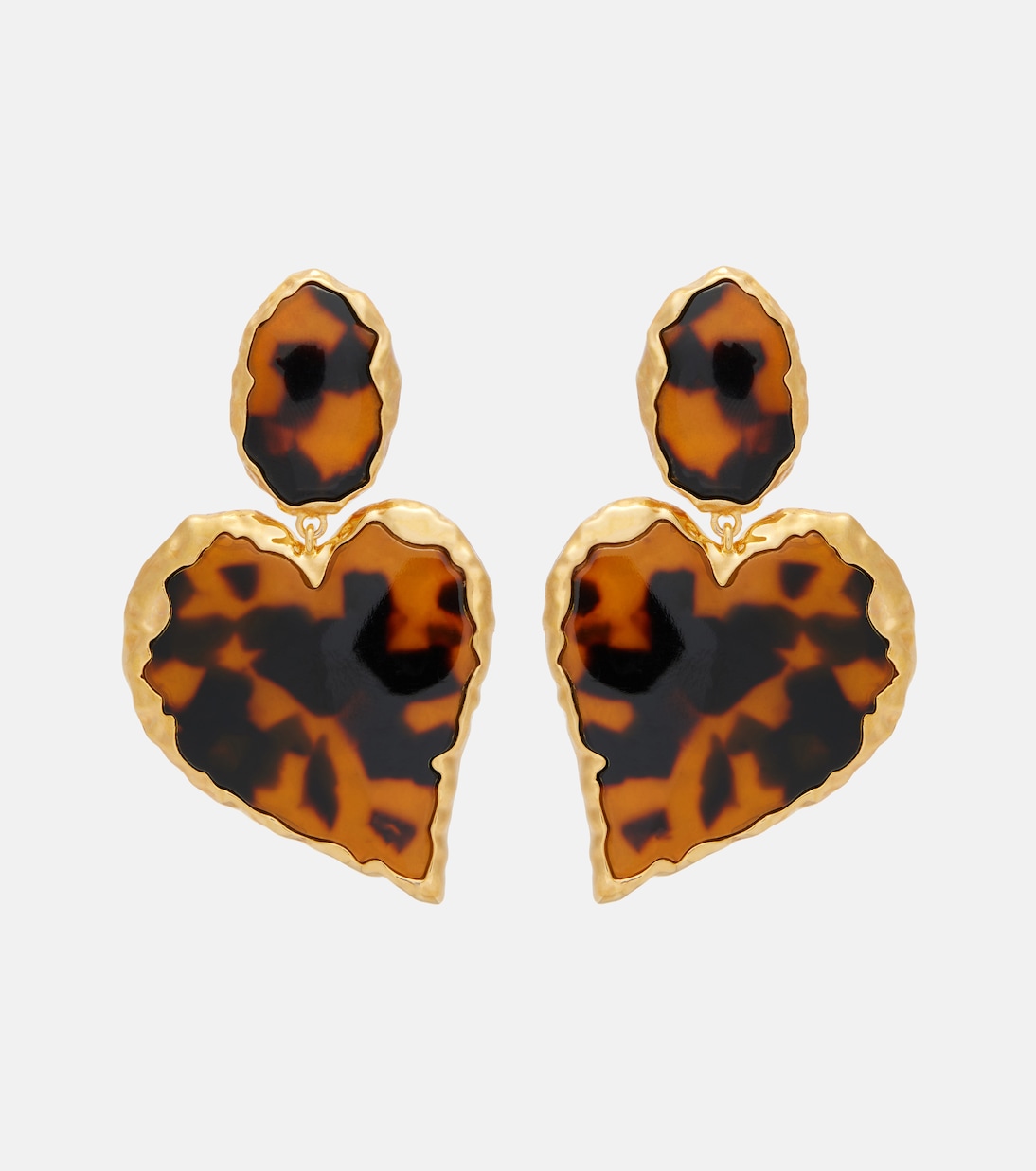Heart embellished clip-on earrings | Oscar de la Renta