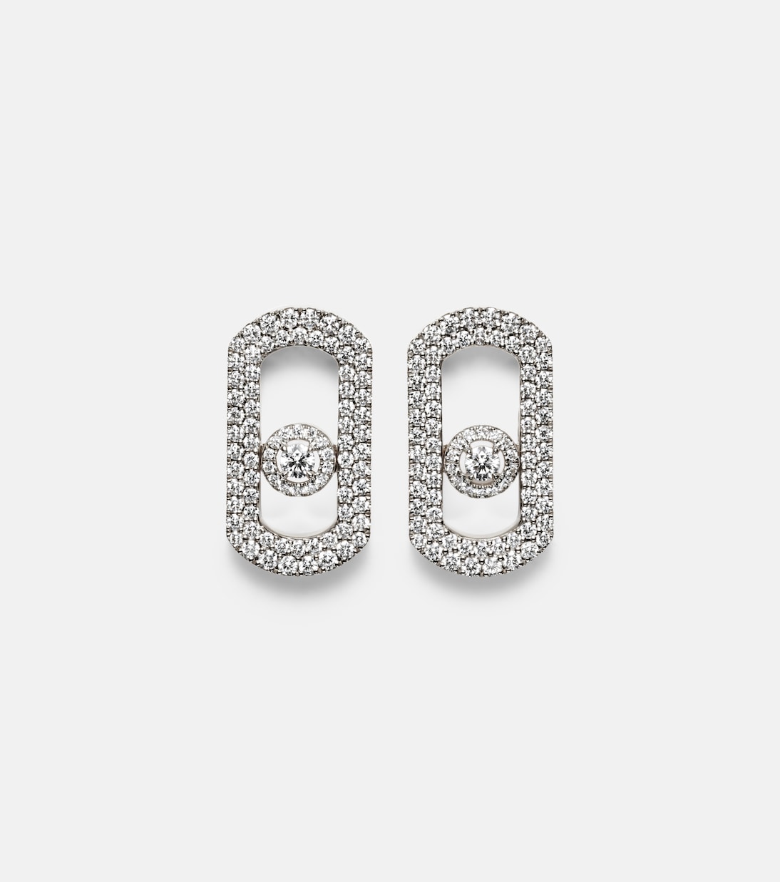 Pendientes So Move de oro blanco de 18 ct con diamantes | Messika