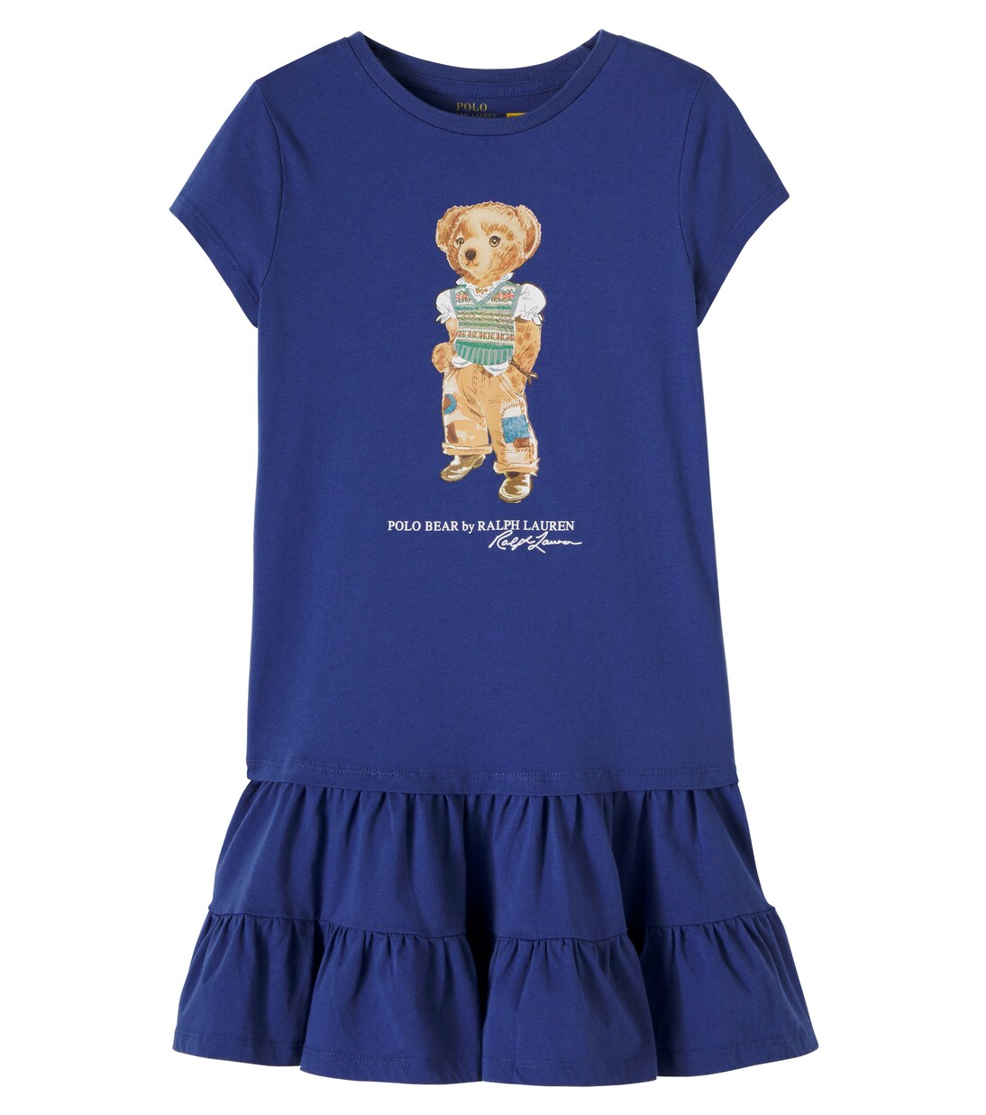 Polo Bear ruffled cotton T-shirt dress | Polo Ralph Lauren Kids