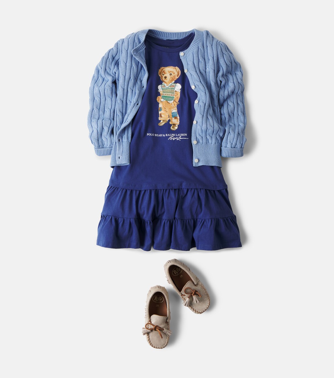 Polo Bear ruffled cotton T-shirt dress | Polo Ralph Lauren Kids