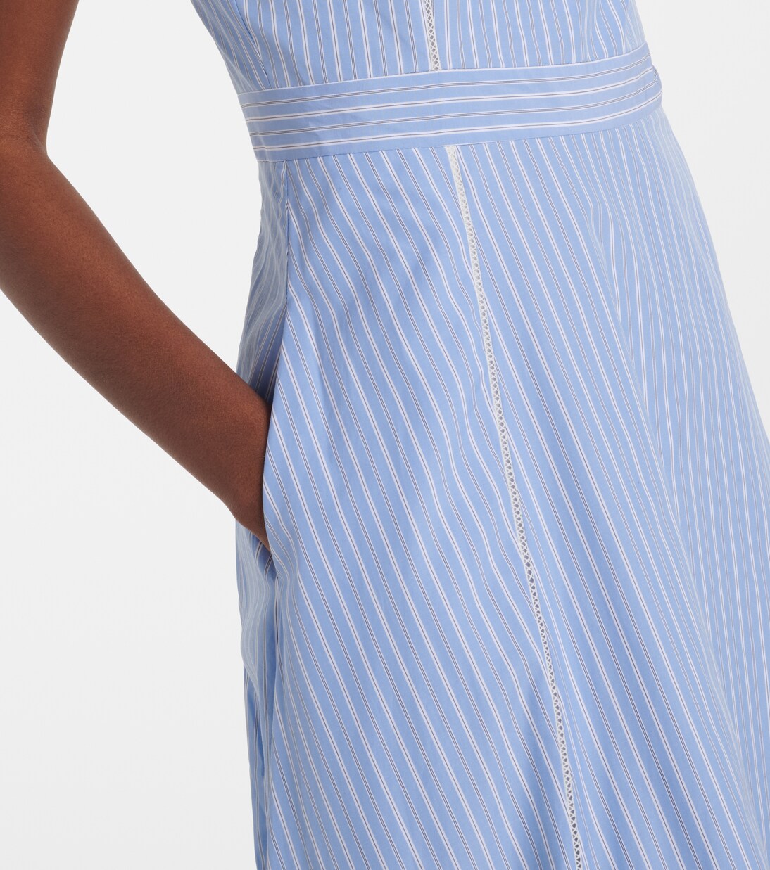 Avaleigh striped cotton midi dress | Simkhai