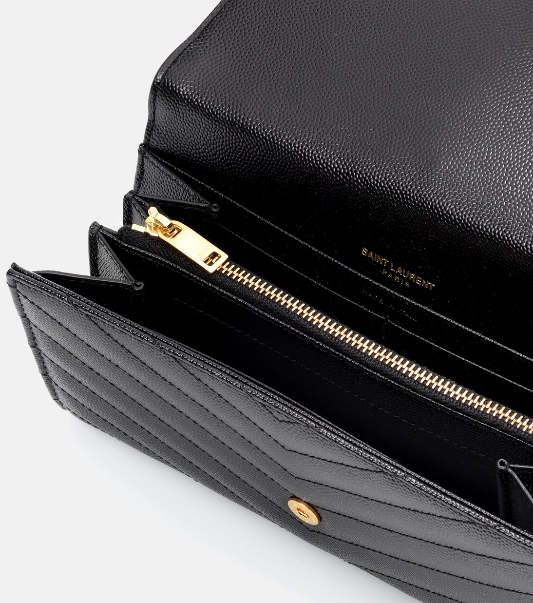Monogram Large leather wallet | Saint Laurent