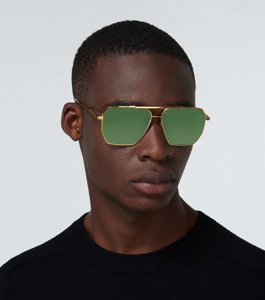 Metal-frame sunglasses | Bottega Veneta