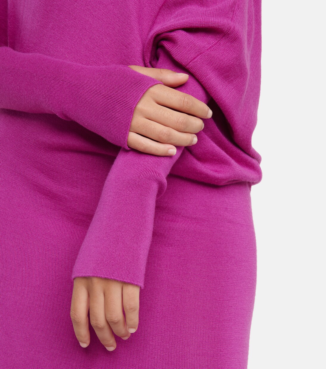 One-shoulder cashmere and silk midi dress | Tom Ford