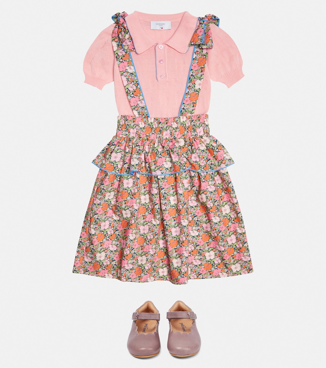 Bella tie-trimmed floral cotton dress | Paade Mode