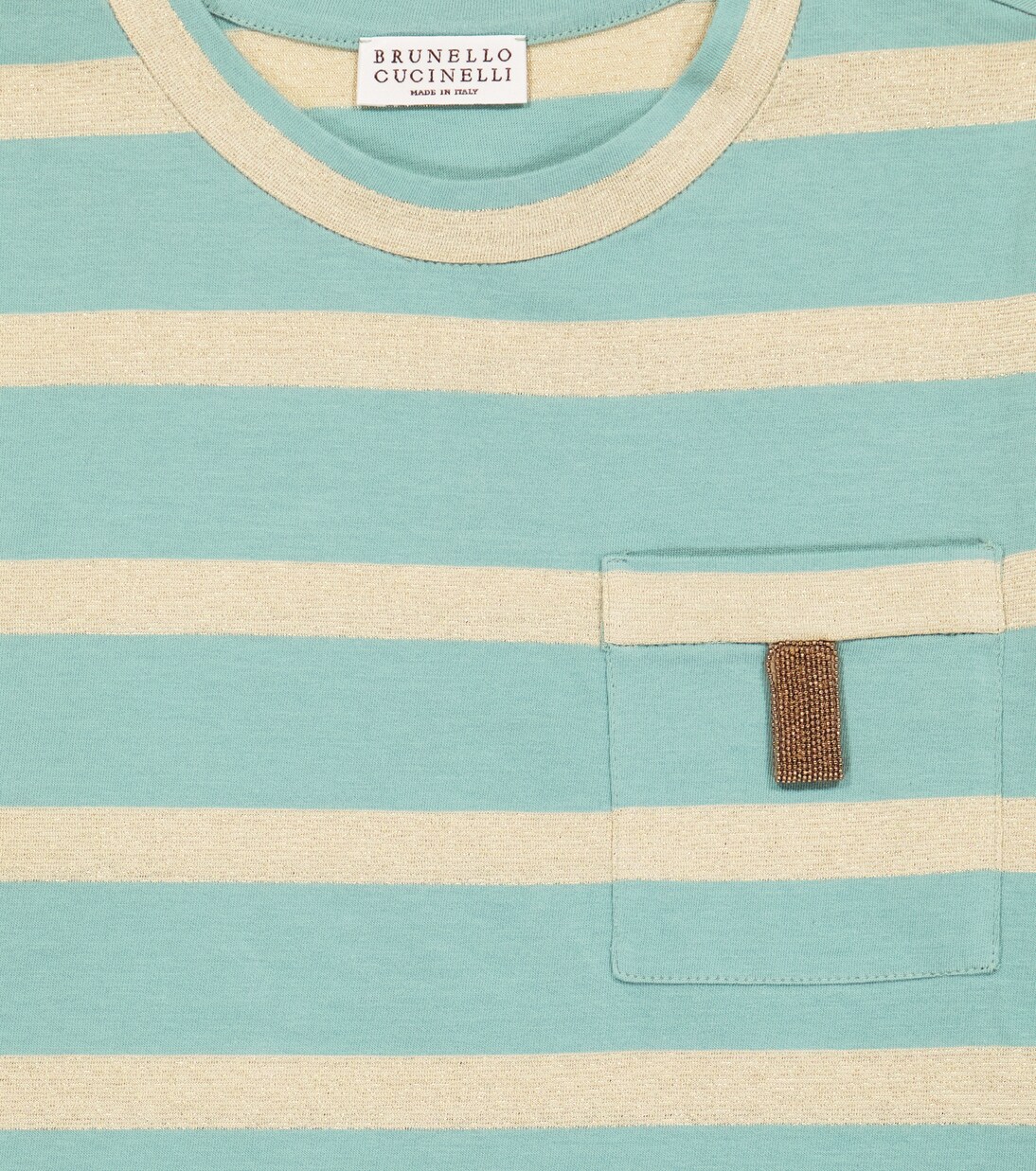 Striped cotton-blend T-shirt | Brunello Cucinelli Kids
