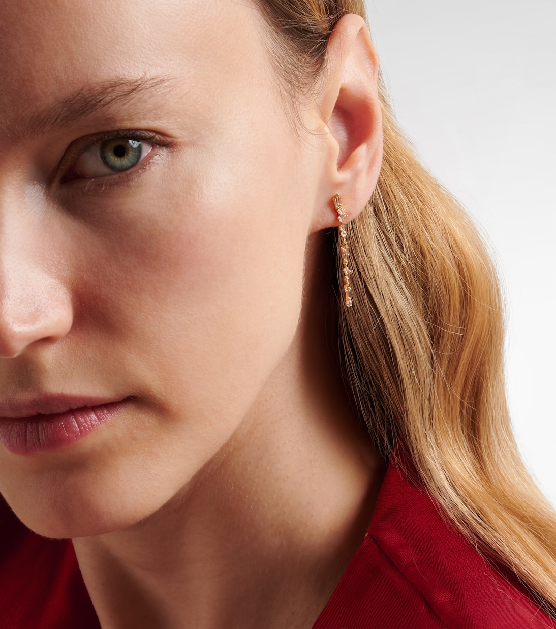 Ohrringe Iva aus 18kt Gelbgold mit Diamanten | Suzanne Kalan