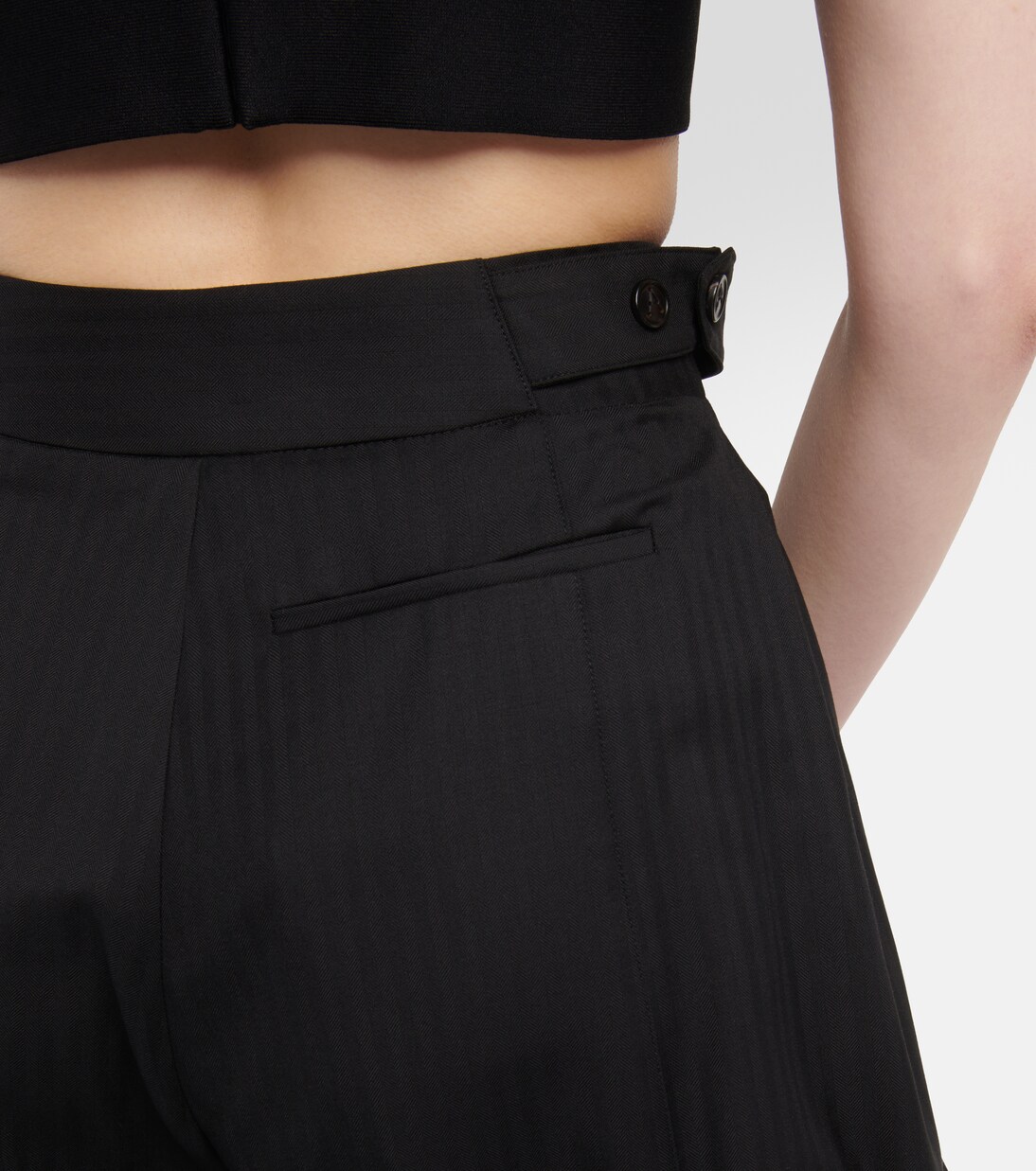 Herringbone tapered wool pants | Alaïa