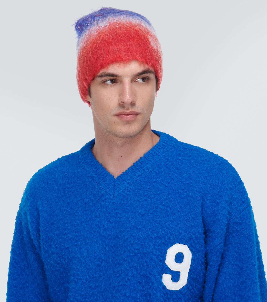 Striped mohair and wool-blend beanie | ERL
