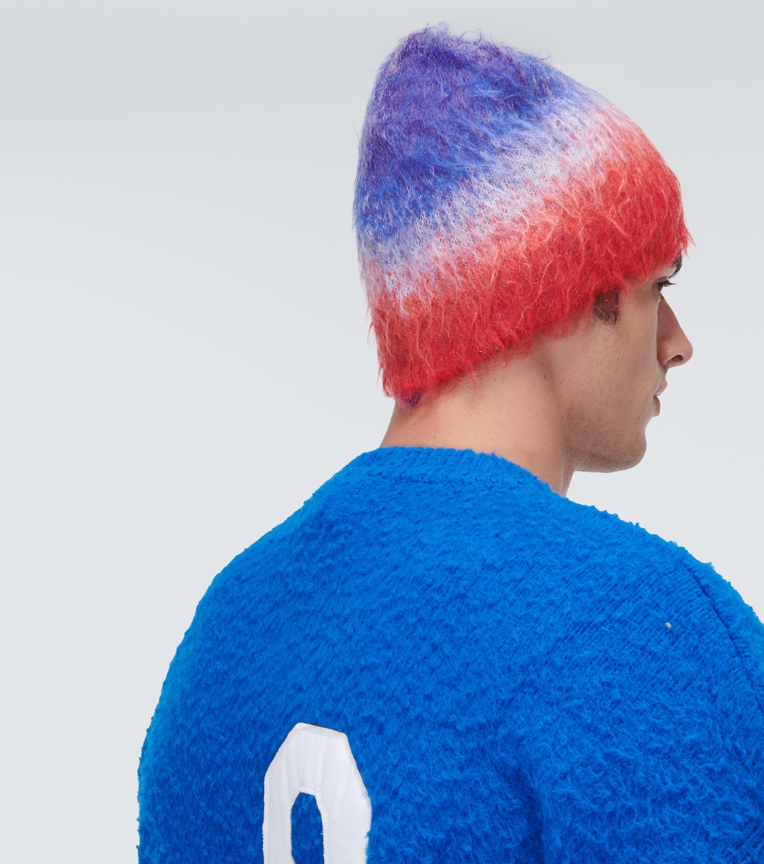 Striped mohair and wool-blend beanie | ERL