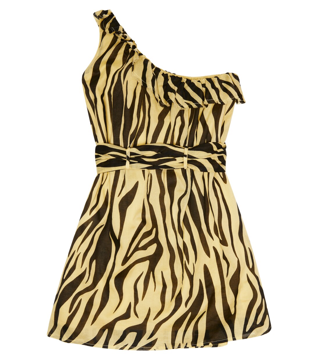 Printed one-shoulder cotton dress | The Animals Observatory