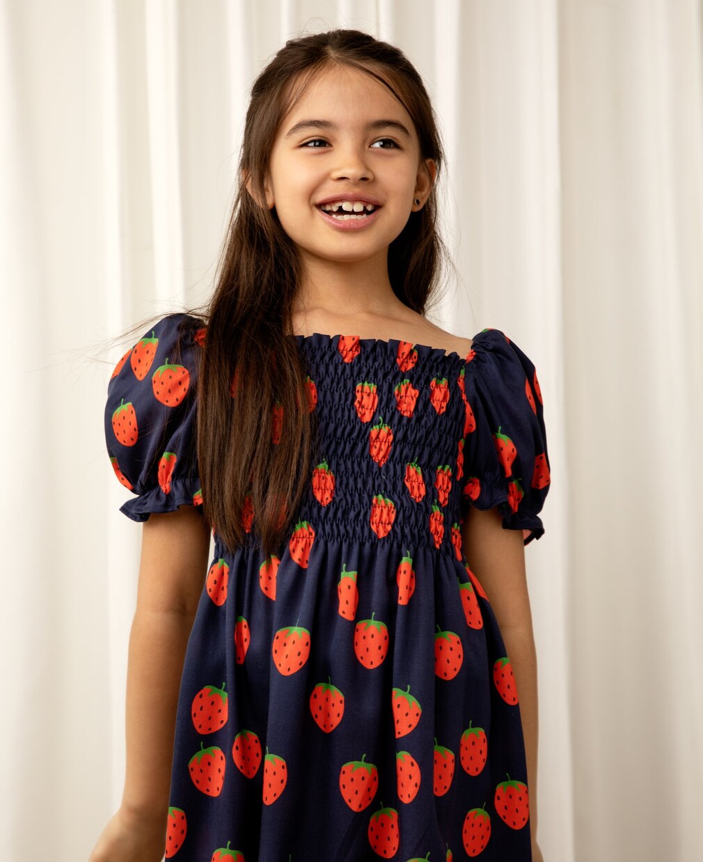 Printed smocked dress | Mini Rodini