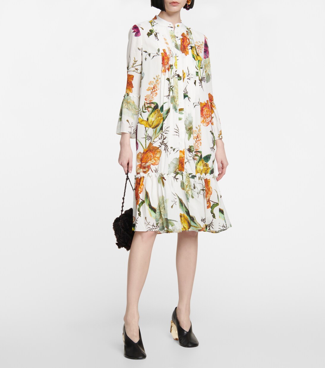 Robe midi Winford à fleurs | Erdem