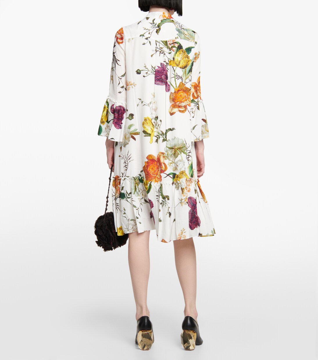 Robe midi Winford à fleurs | Erdem