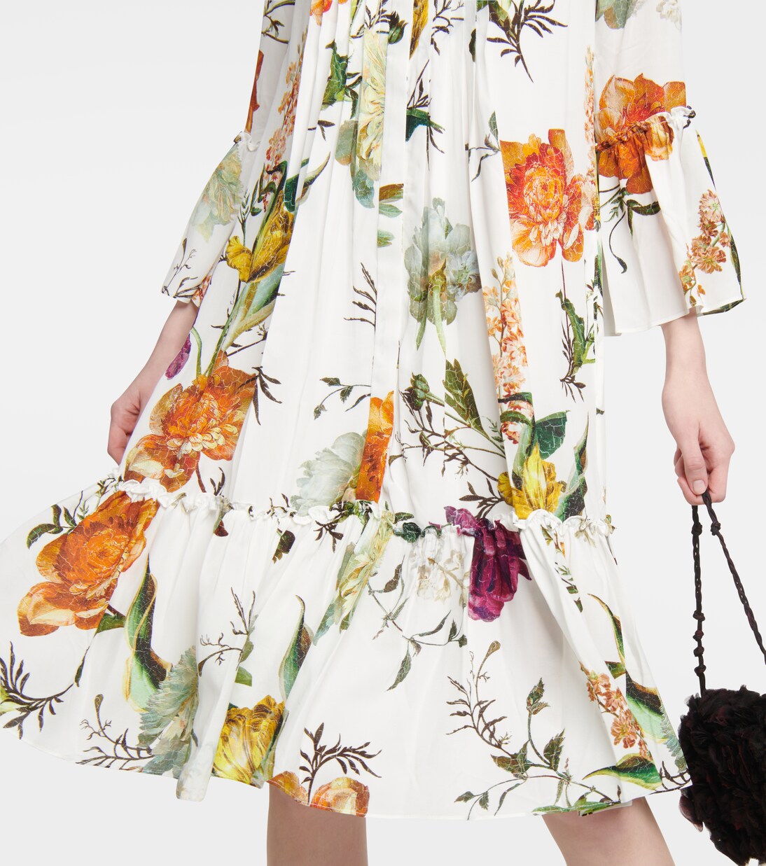 Robe midi Winford à fleurs | Erdem