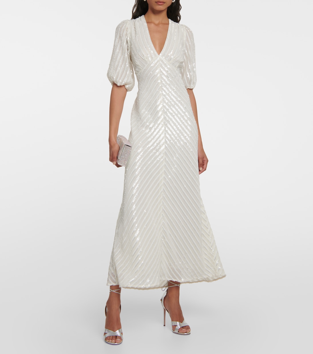 Robe de mariée longue Steph à sequins | Rixo