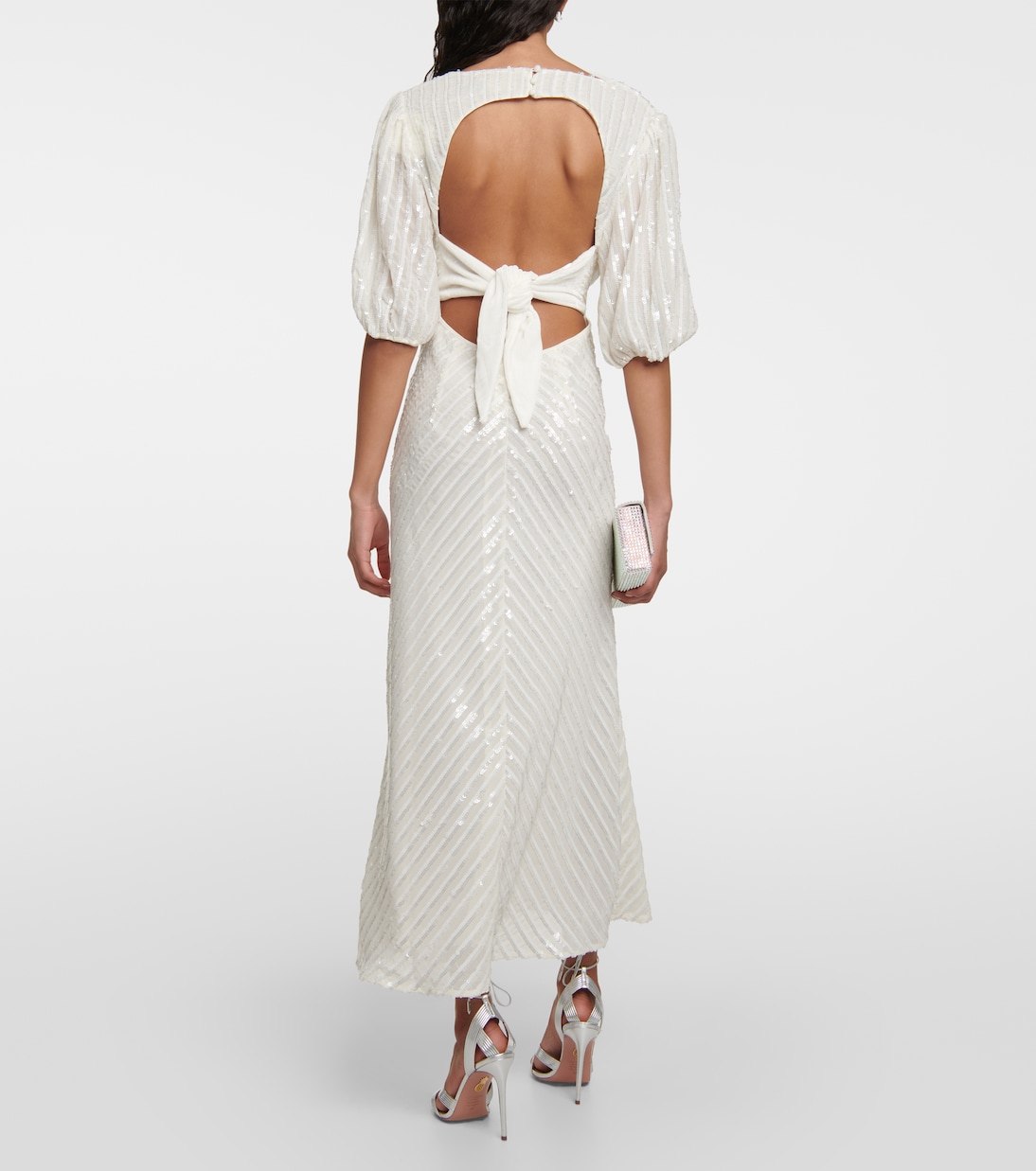 Robe de mariée longue Steph à sequins | Rixo