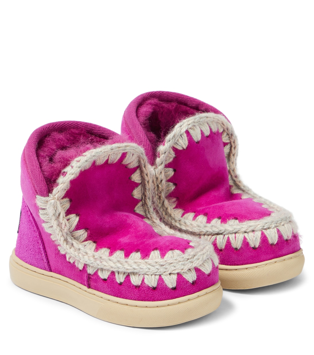 Shearling-lined suede sneakers | Mou Kids