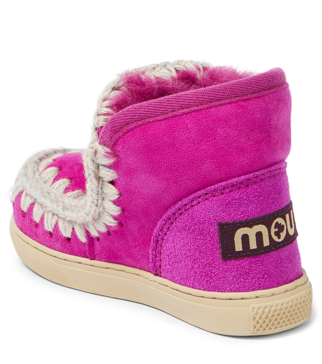 Shearling-lined suede sneakers | Mou Kids