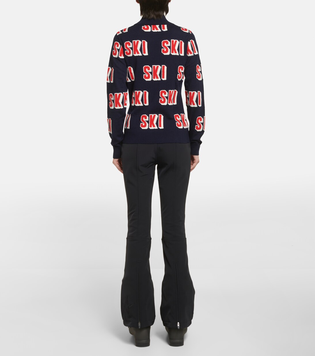 Wool jacquard turtleneck sweater | Perfect Moment