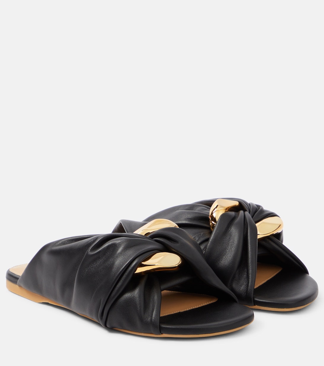 Corner leather slides | JW Anderson