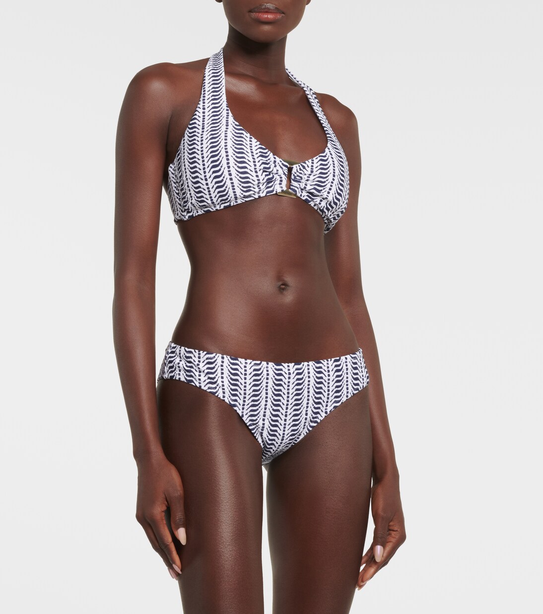 Haut de bikini Indigo Urchin imprimé | Heidi Klein