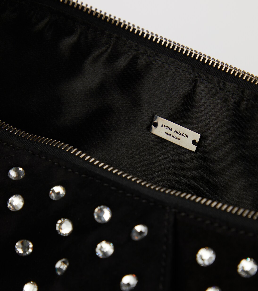 Sac Cameron en daim à cristaux | Amina Muaddi