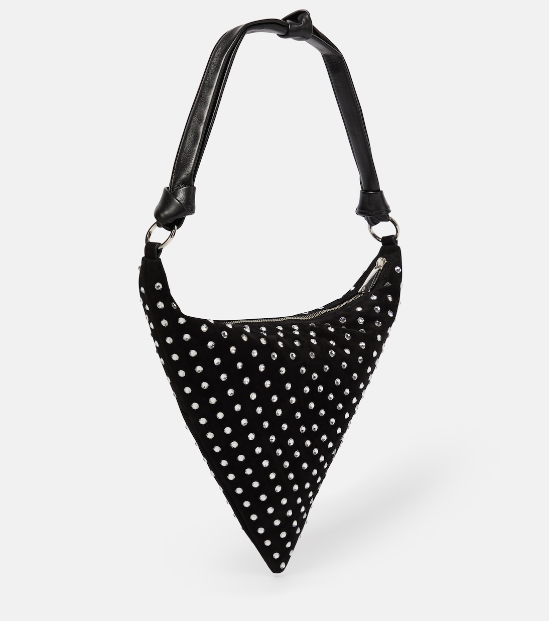 Sac Cameron en daim à cristaux | Amina Muaddi