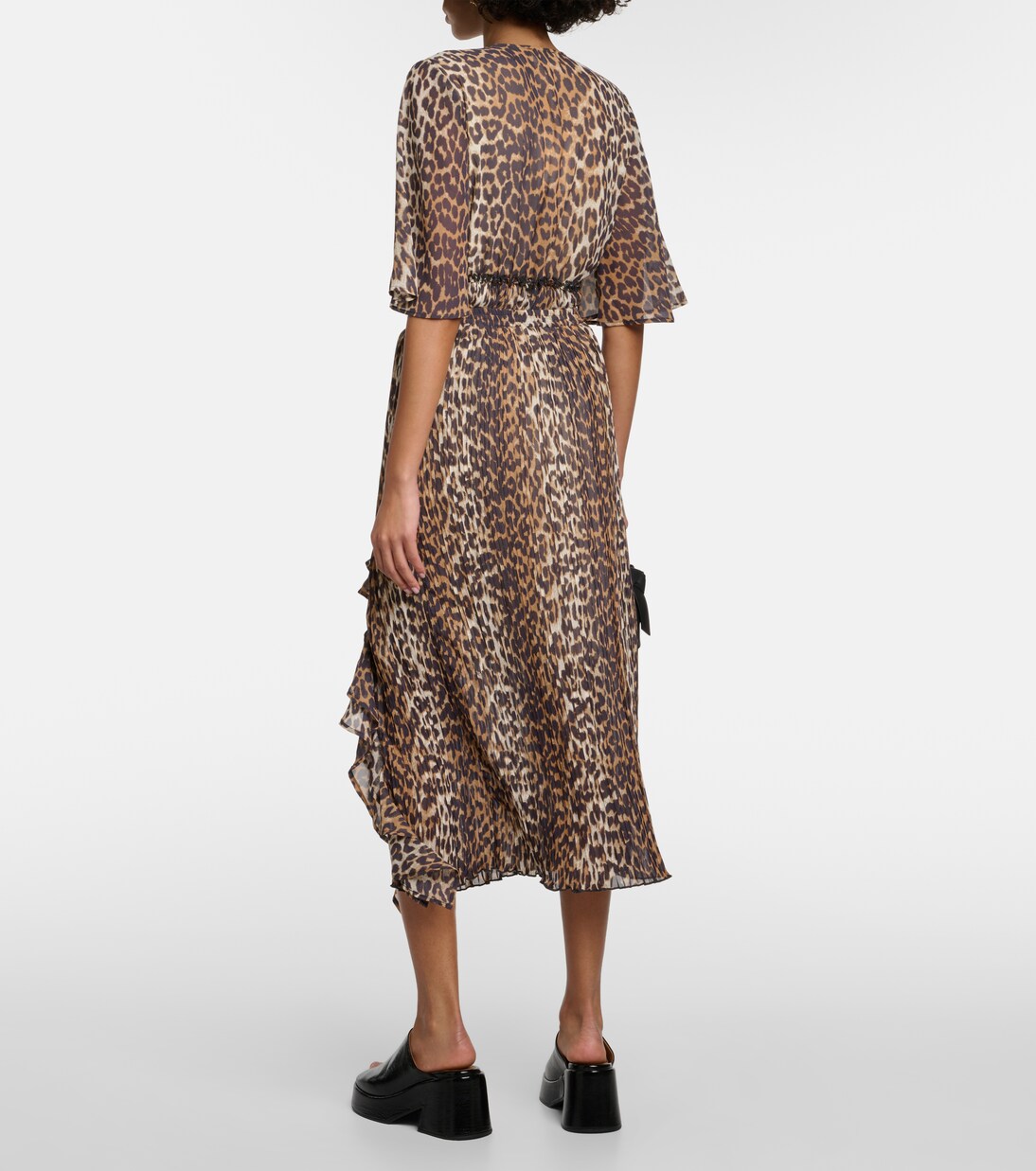 Bedruckter Midirock aus Georgette | Ganni