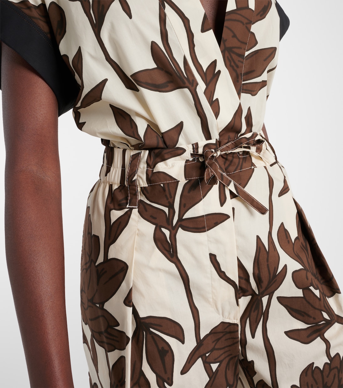 Bedruckte Cargohose aus Baumwollpopeline | Brunello Cucinelli