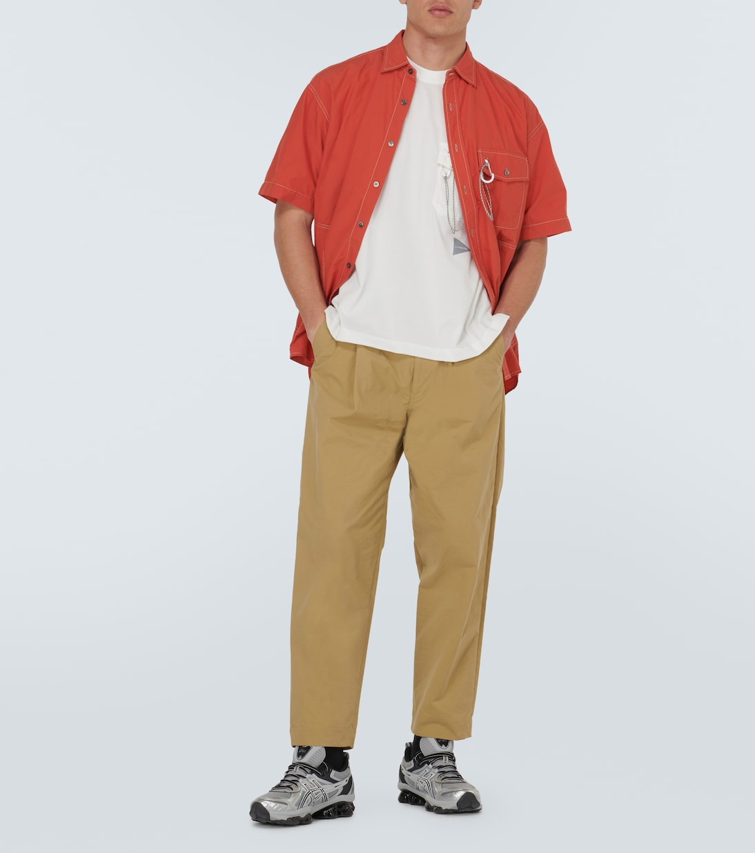 Cotton-blend shirt | And Wander