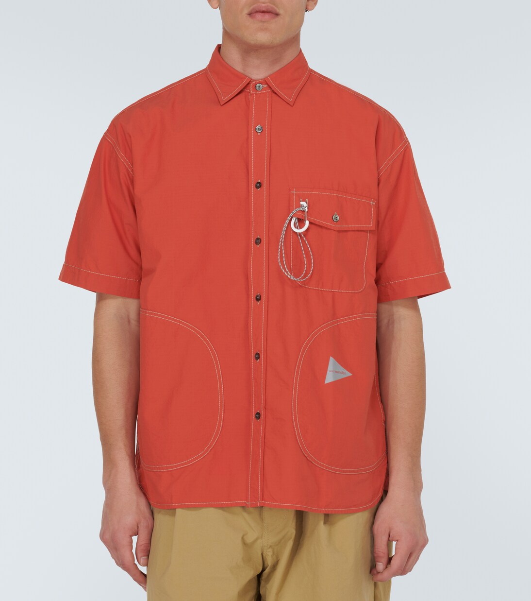 Cotton-blend shirt | And Wander