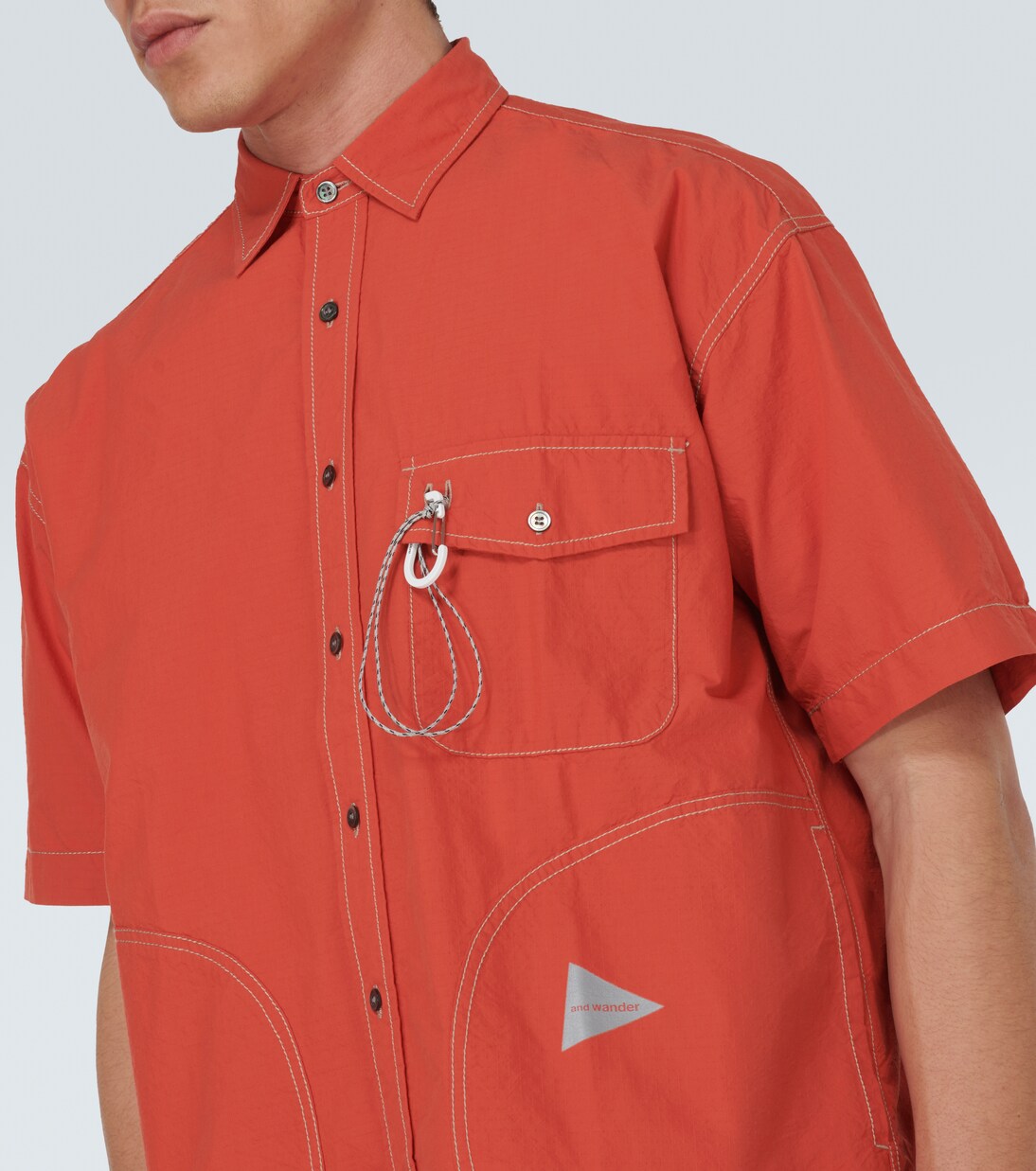 Cotton-blend shirt | And Wander