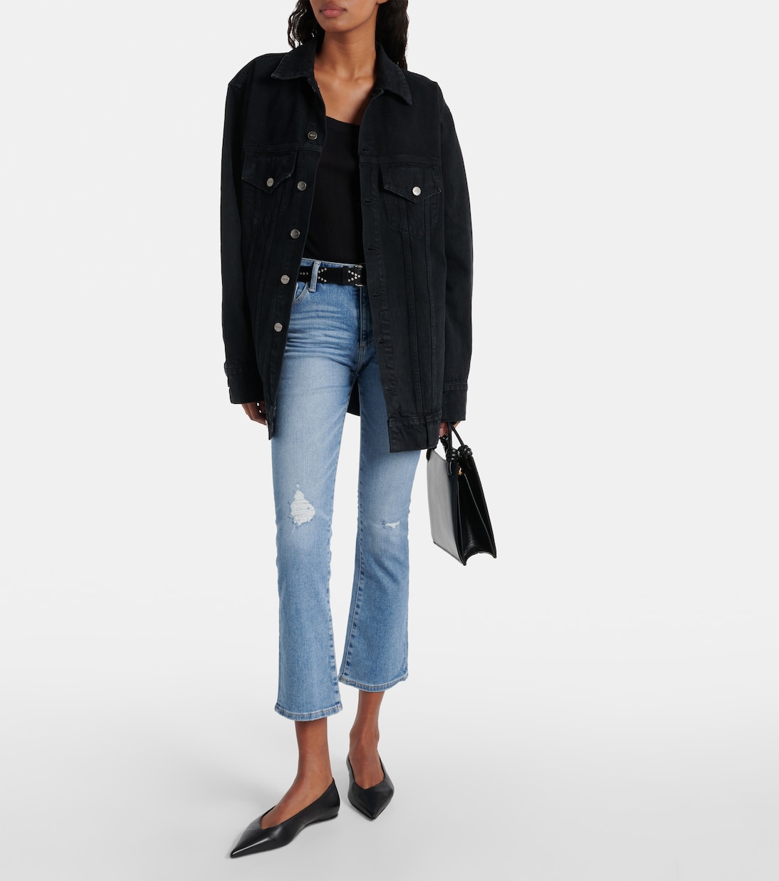 Jeans flared cropped Jodi de tiro medio | AG Jeans