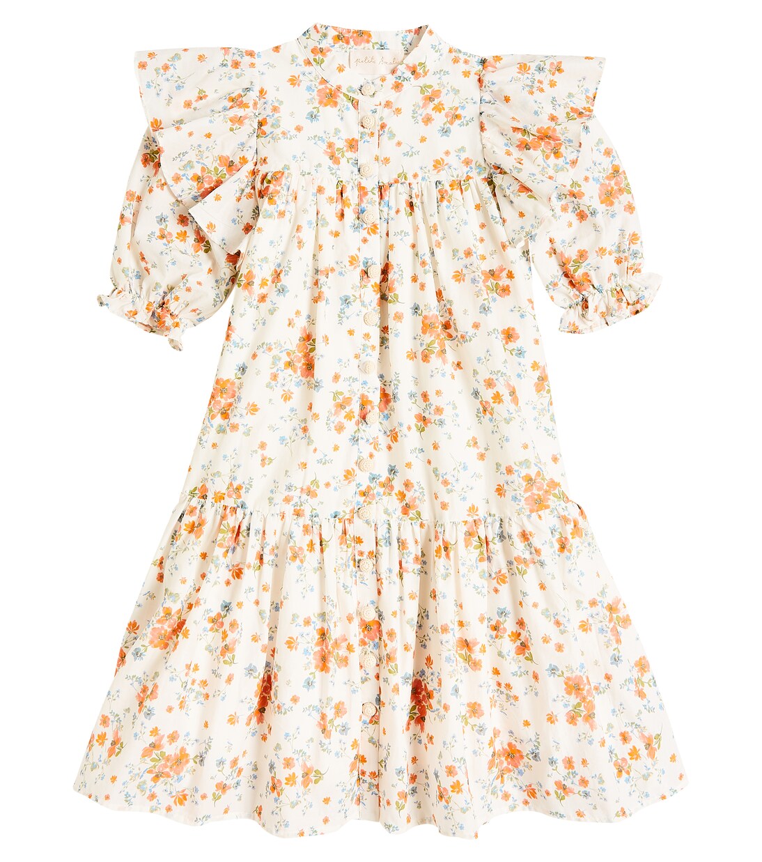 Ruffled floral cotton dress | Petite Amalie  