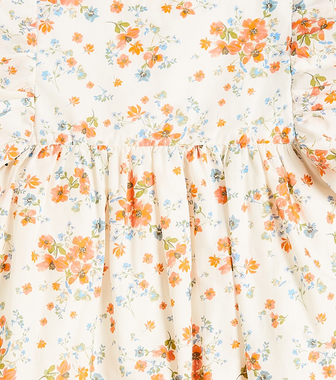 Ruffled floral cotton dress | Petite Amalie  